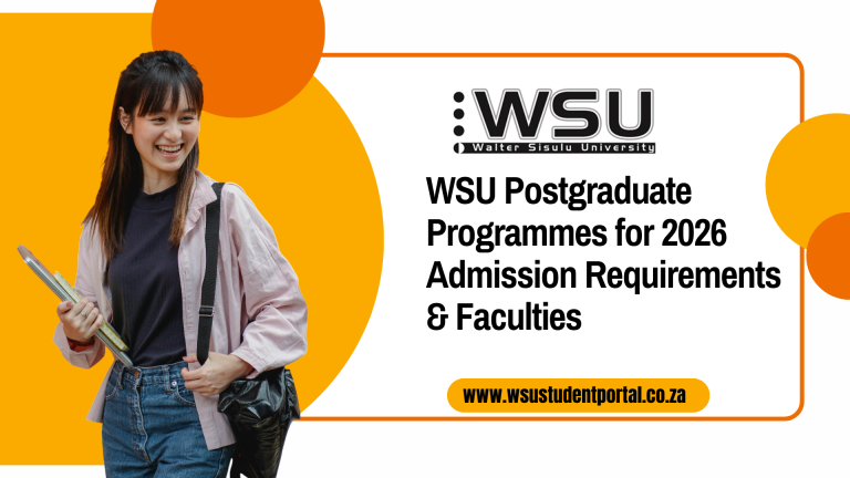 WSU Postgraduate Programmes for 2026