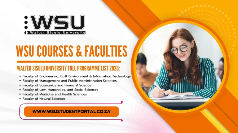 Walter Sisulu University Courses & Faculties