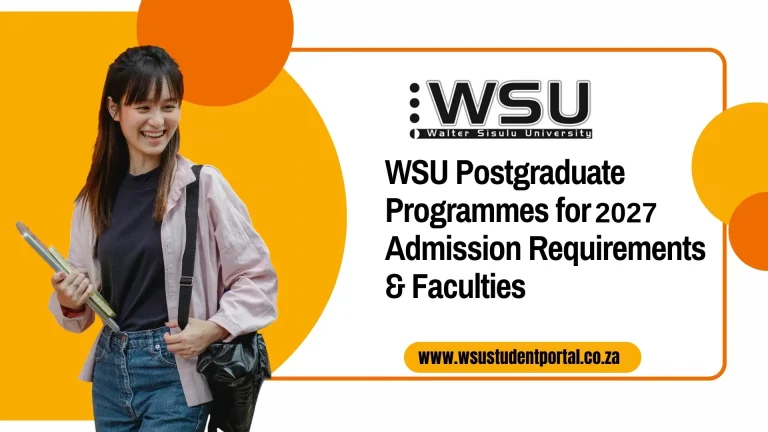 WSU Postgraduate Programmes 2027